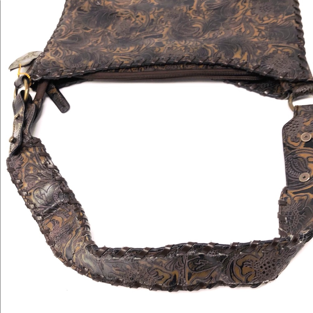 🔸Brown Embroidered Shoulder Purse - Picture 3 of 4